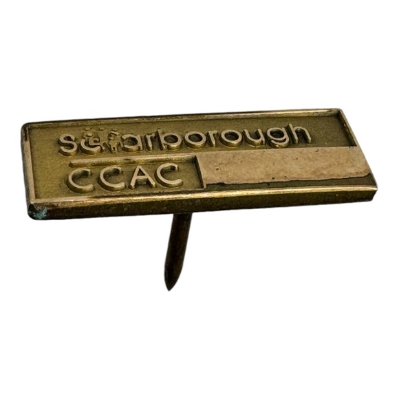 Other - Vintage Scarborough CCAC Pin - 10K Gold Plate School/Club Pinback Collectible